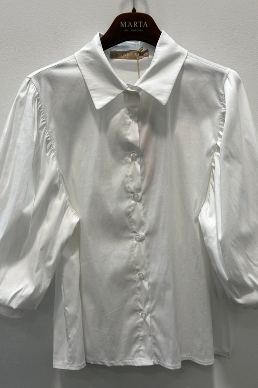 Marta Du Chateau - Mdcaivory Blouse 58863M - Optical White Bluser 