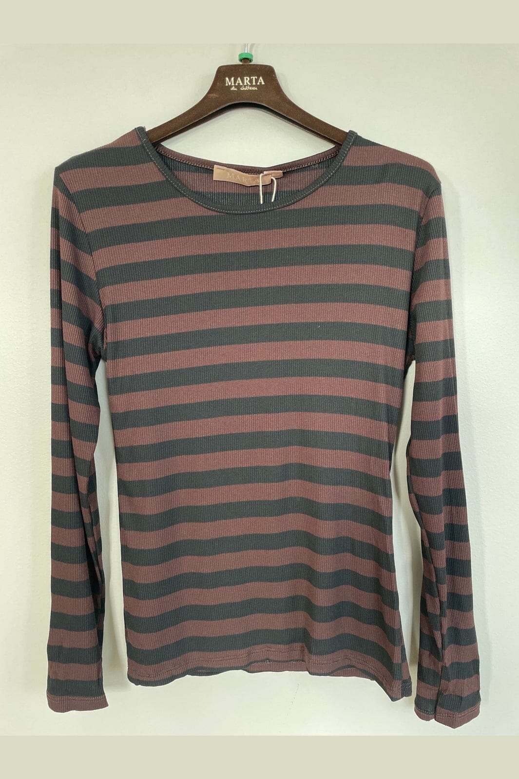 Marta Du Chateau - Mdcbegonia Ls Tee 7702 - Black/Moro