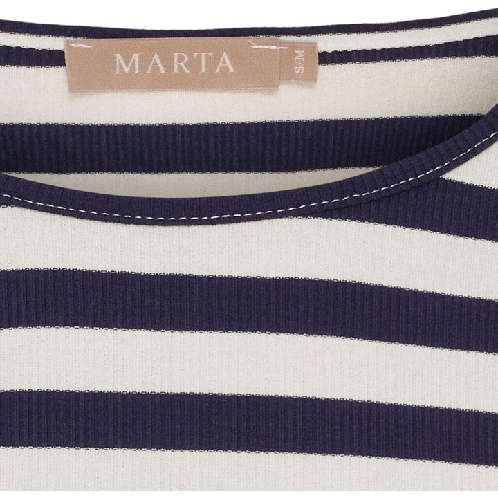 Marta Du Chateau - Mdcbegonia Ls Tee 7702 - Navy Bluser 