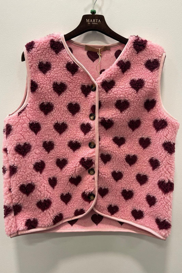 Marta Du Chateau - Mdcdahlia Vest 25710 - Rosa/Bordeaux Veste 