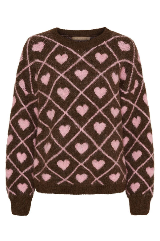 Marta Du Chateau - Mdcferay Knit 8151 - Moro9510/Rosa9532 Strikbluser 