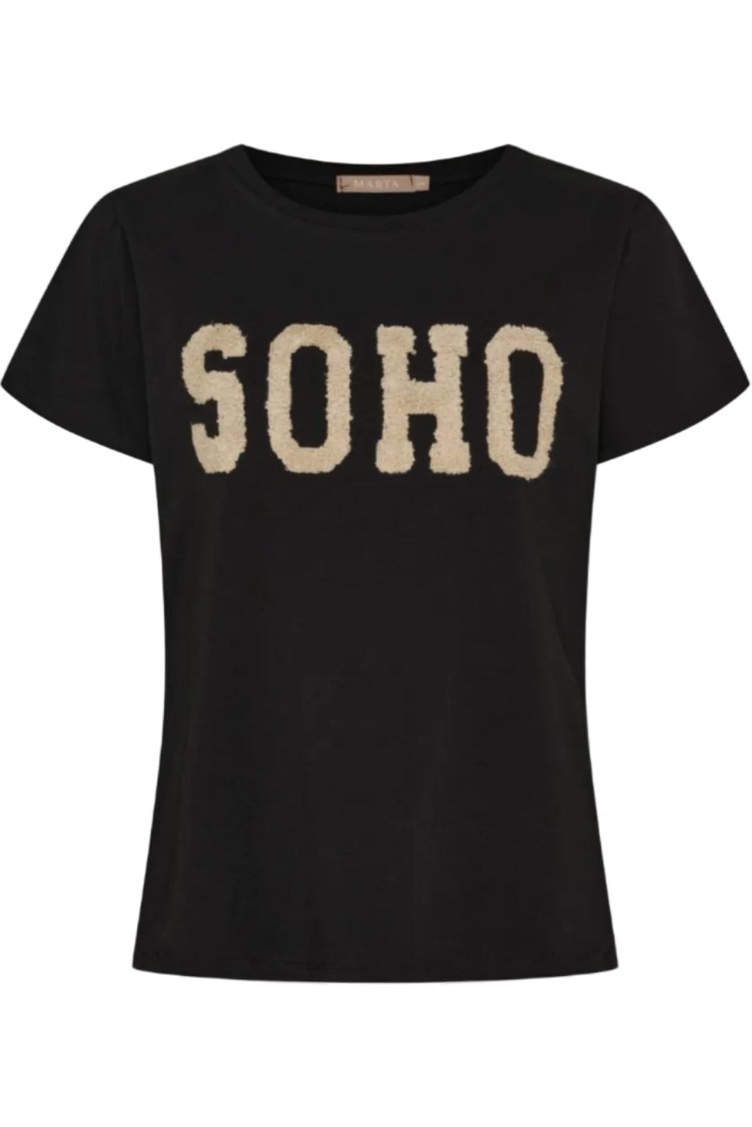 Marta Du Chateau - Mdcherdis Tee 84275 - Black/Beige T-shirts 