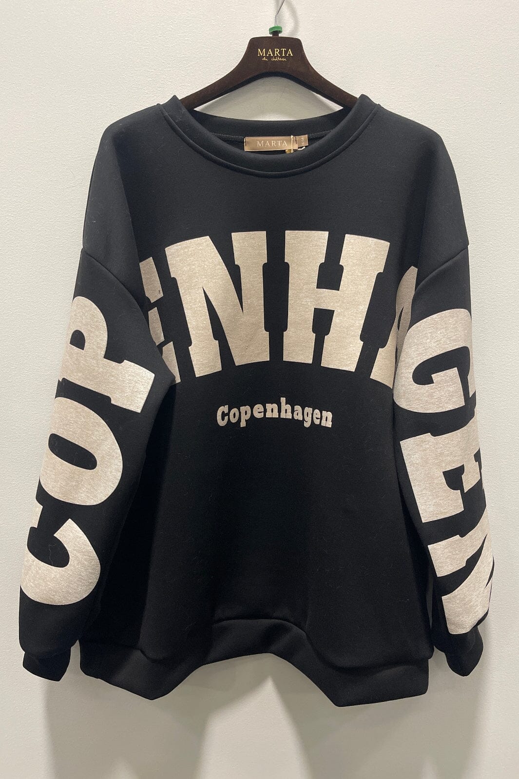 Marta Du Chateau - Mdchibiscus Sweatshirt 22659 - Black/White Sweatshirts 