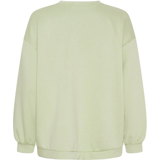 Marta Du Chateau - Mdchibiscus Sweatshirt 22659 - Green/Offwhite Sweatshirts 