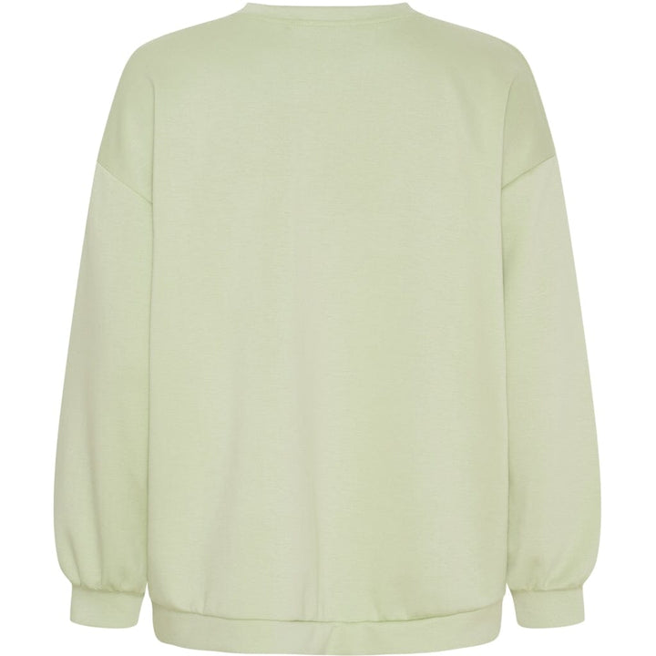Marta Du Chateau - Mdchibiscus Sweatshirt 22659 - Green/Offwhite Sweatshirts 