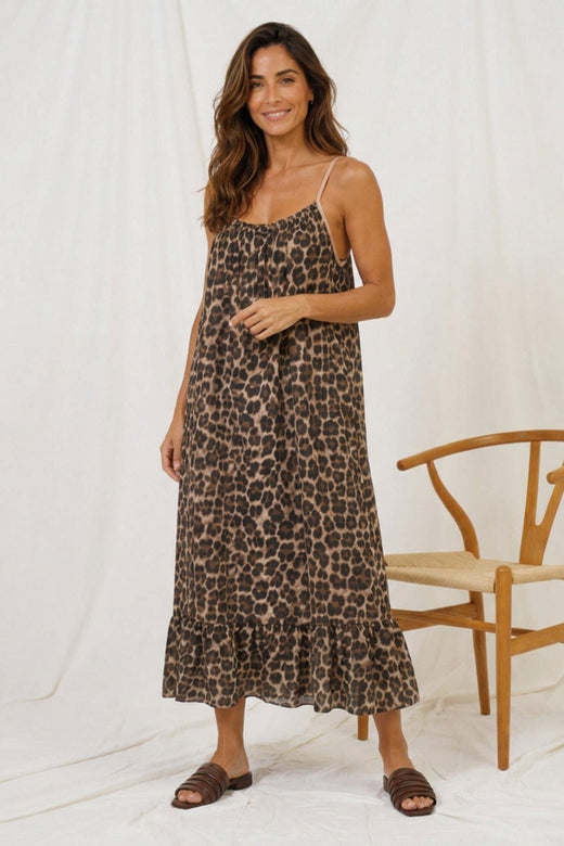 Marta Du Chateau - Mdcluliana Dress 23106 - Camello Leo Kjoler 