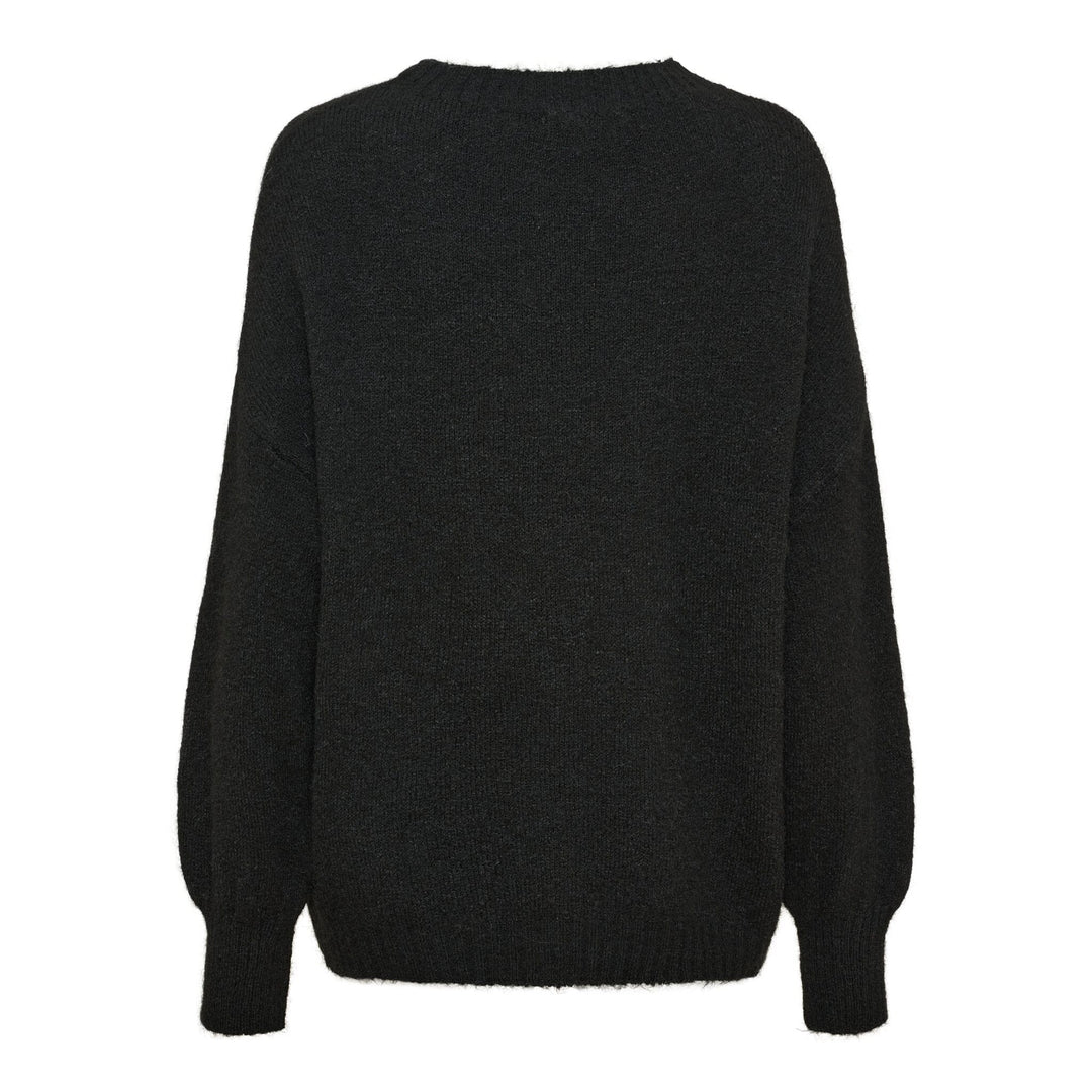 Marta Du Chateau - Mdcmimosa Knit 17008 - Black Strikbluser 