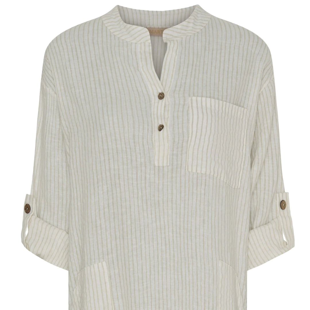 Marta Du Chateau - Mdcness Dress 93911-1 - Panna Beige 1752 Stripe Kjoler 