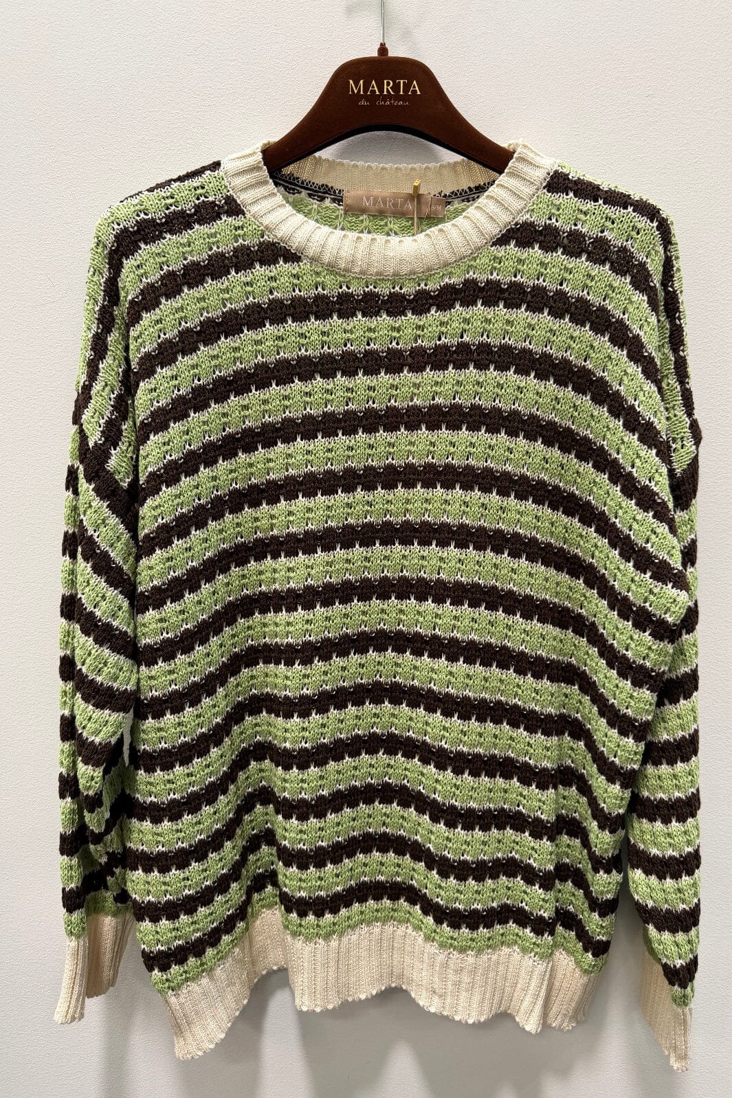 Marta Du Chateau - Mdcnivelle Knit KNA110M - Moro/Erba Strikbluser 