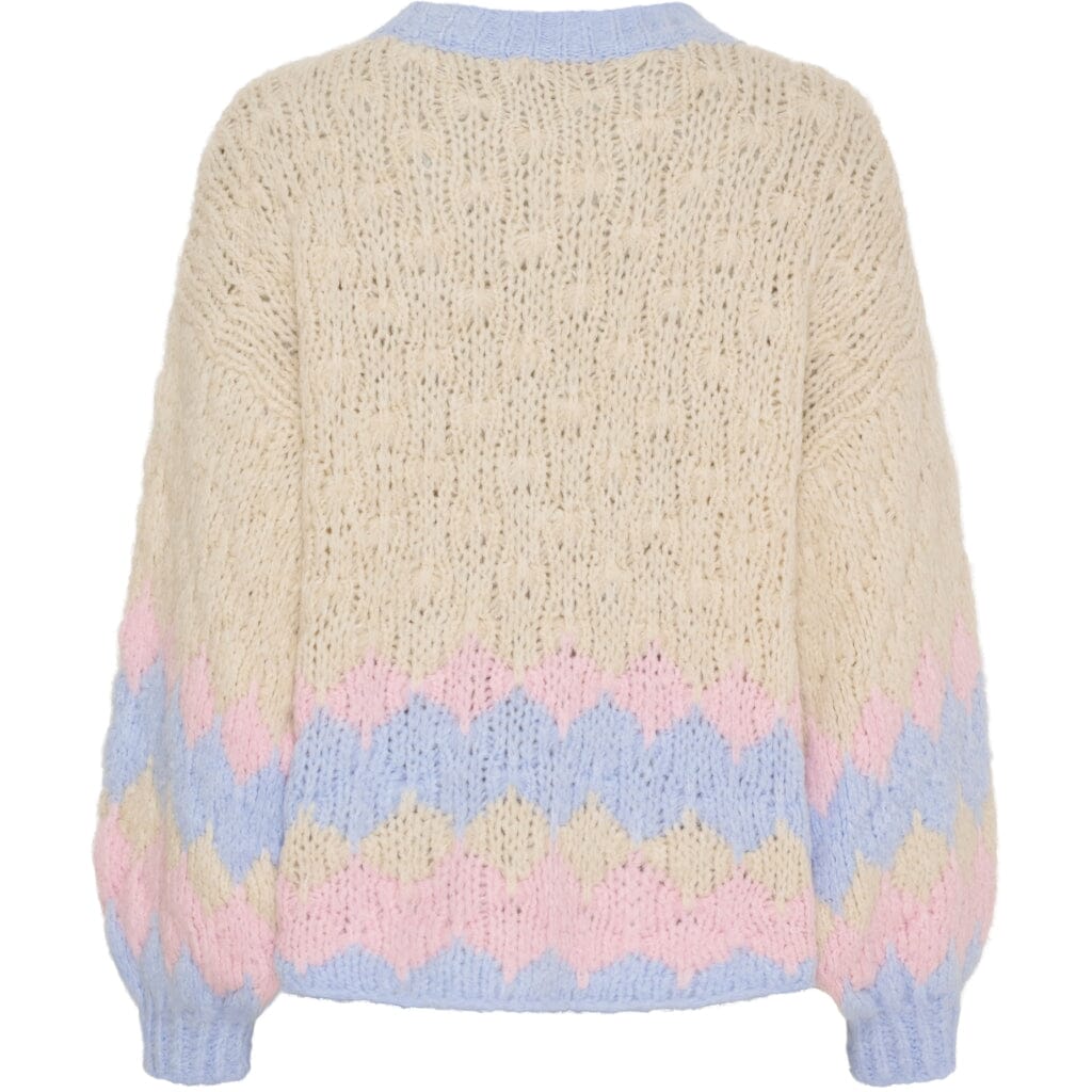 Marta Du Chateau - Mdcpernilla Knit 8155 - Beige Strikbluser 