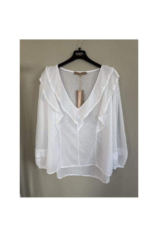 Marta Du Chateau - Mdcrosamaria Blouse TC68179 - White