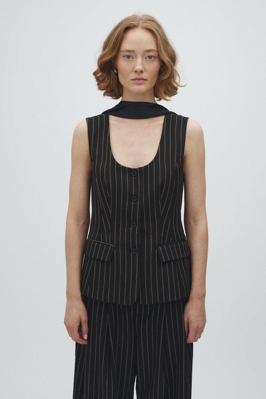 MbyM - Laylin-M 74731514 - Y85 - Black Brown Pinstripe