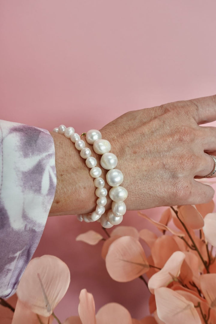 Mellow Moon - Armbånd - Forgyldt & Perle
