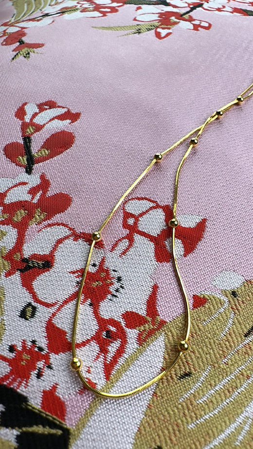 Mellow Moon - Ball Necklace 2 - Golden Halskæder 