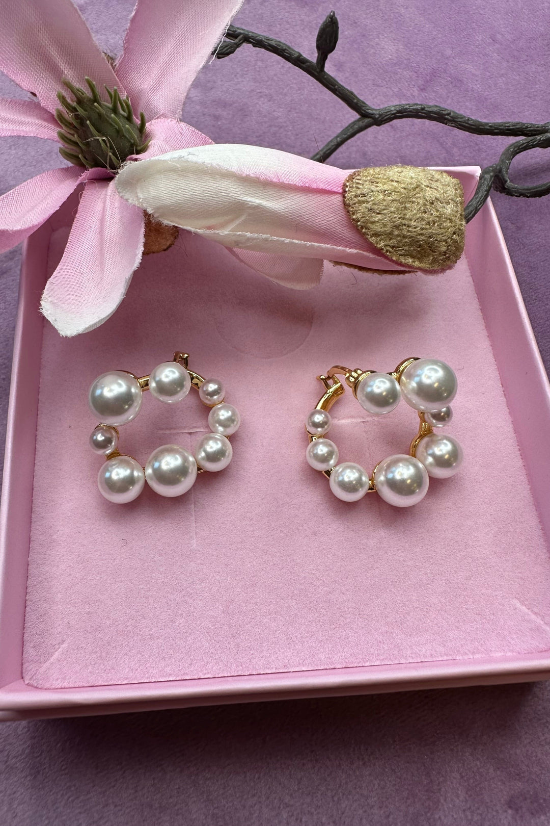 Mellow Moon - Brass Earring - Forgyldt