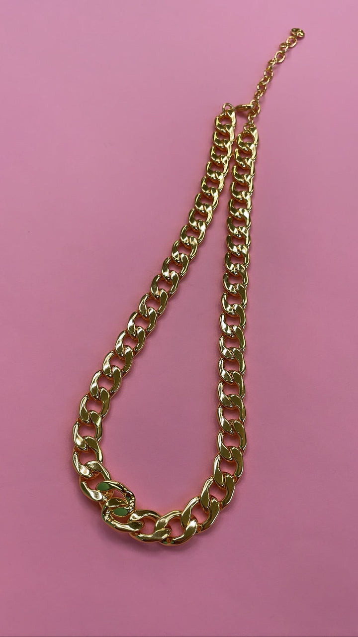 Mellow Moon - Chunky Big Necklace - Forgyldt