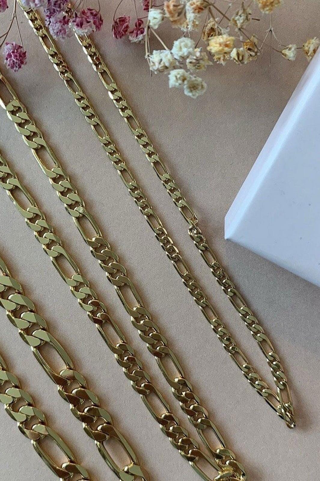 Mellow Moon - Figaro kæde - Forgyldt