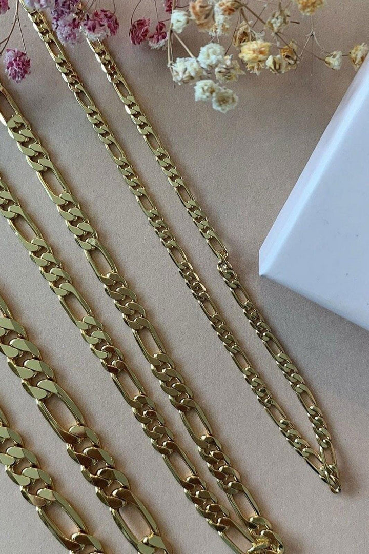 Mellow Moon - Figaro kæde - Forgyldt