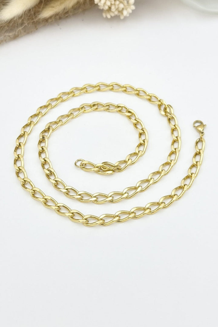 Mellow Moon - Figaro Mesh Necklace figaro02 - Forgyldt