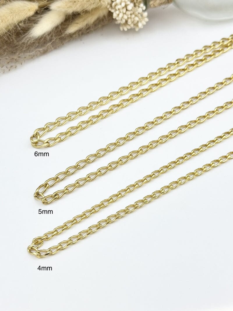 Mellow Moon - Figaro Mesh Necklace figaro02 - Forgyldt