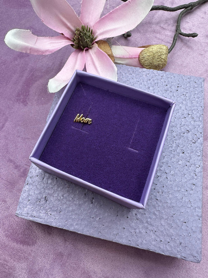 Mellow Moon - Forgyldt ørering - Mom - (1 stk.) Øreringe 