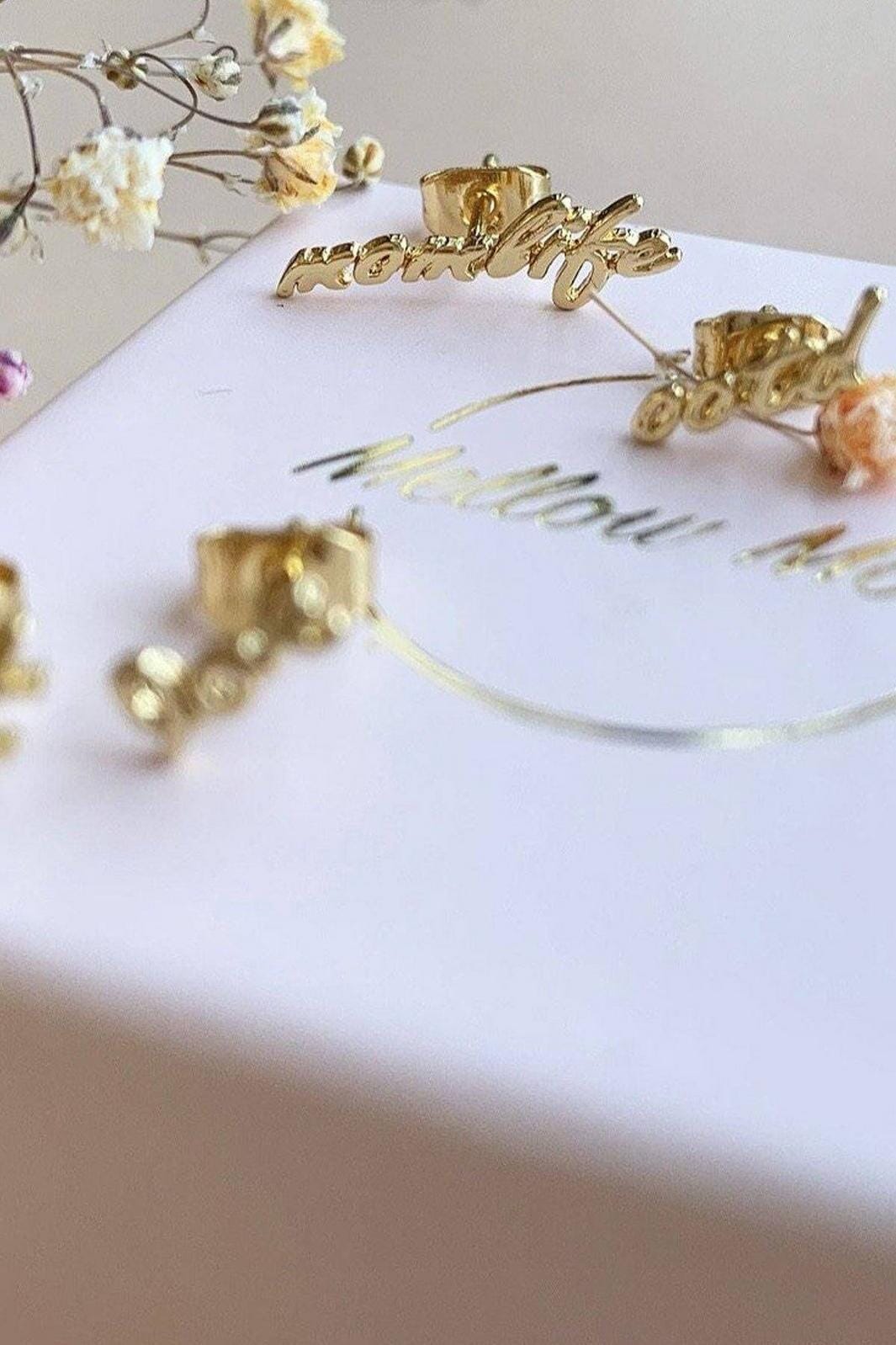 Mellow Moon - Forgyldt ørering - ootd - (1 stk.)