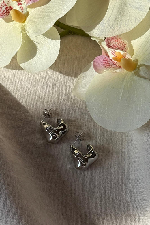 Mellow Moon - Greta Ørering - Forsølvet Øreringe 