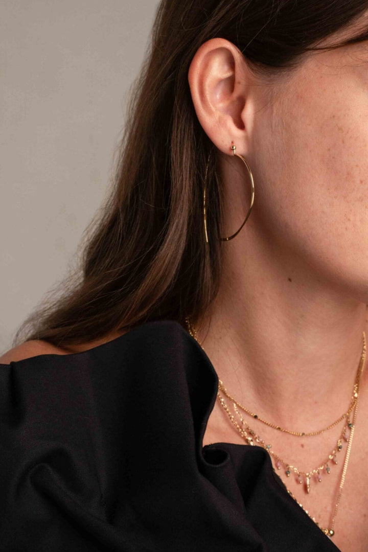 Mellow Moon - Hoop Earrings Aona Bs1493e0580 - Forgyldt