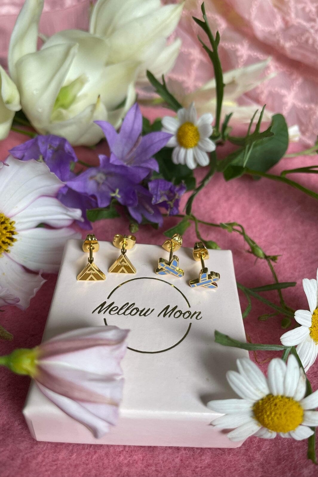 Mellow Moon - Indian Summer Ørering - Forgyldt (1 stk) Øreringe 