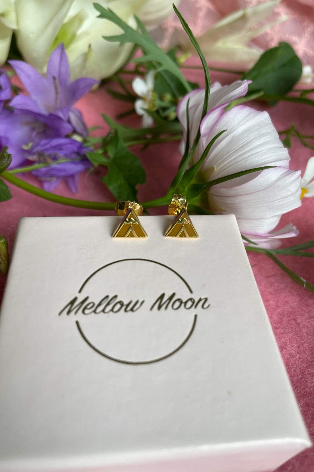 Mellow Moon - Indian Summer Ørering - Forgyldt (1 stk) Øreringe 