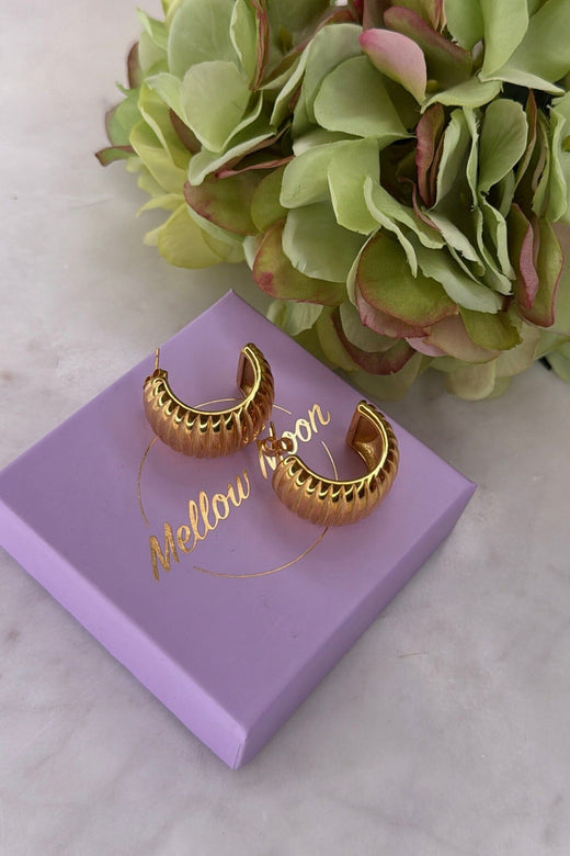 Mellow Moon - Isabelle Ørering - Forgyldt Øreringe 