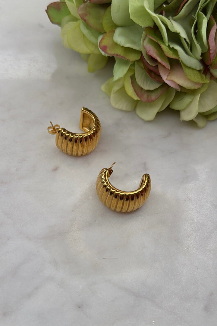Mellow Moon - Isabelle Ørering - Forgyldt Øreringe 