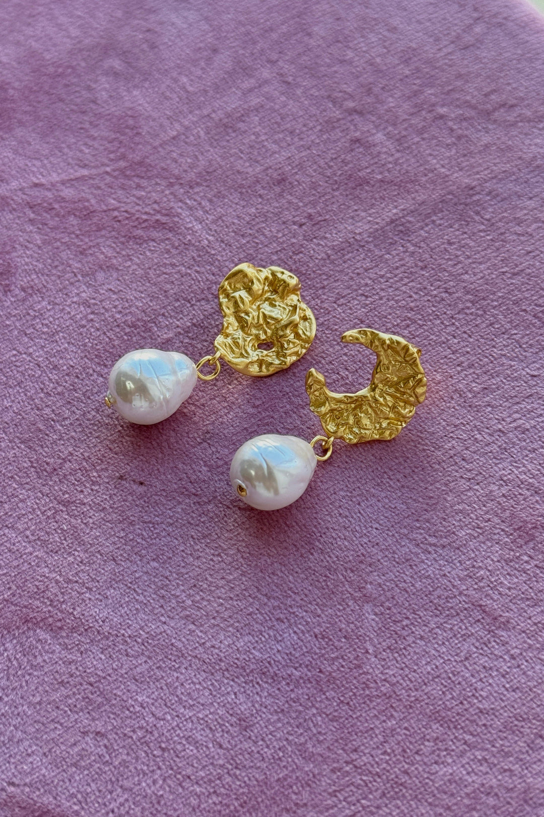 Mellow Moon - Joline Ørering - Forgyldt Øreringe 