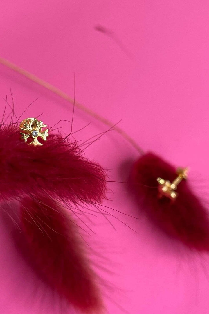 Mellow Moon - Juleøreringe Snefnug - Forgyldt (1 Par)