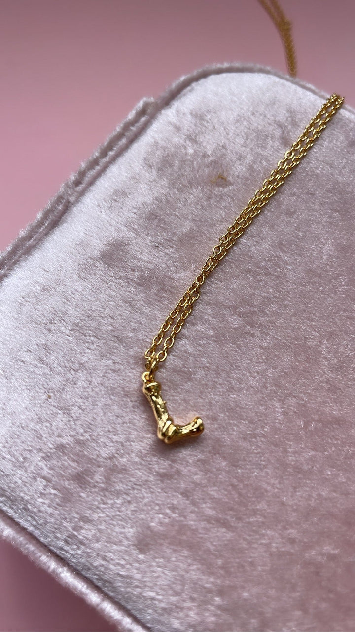 Mellow Moon - Kim Letter Necklace - Forgyldt