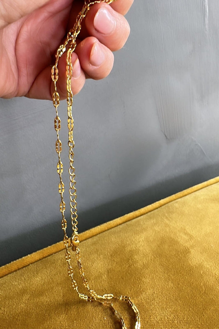 Mellow Moon - Link Chain Little Necklace - Forgyldt