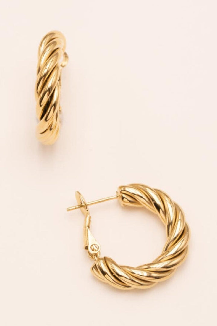 Mellow Moon - Small Abby Hoop Earrings BM0614E0480 - Forgyldt