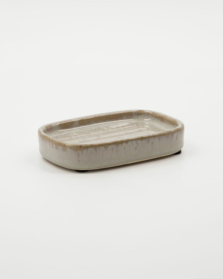 Meraki - Sæbeholder, Datura, Shellish grey - l: 12 cm, w: 8 cm, h: 2.5 cm