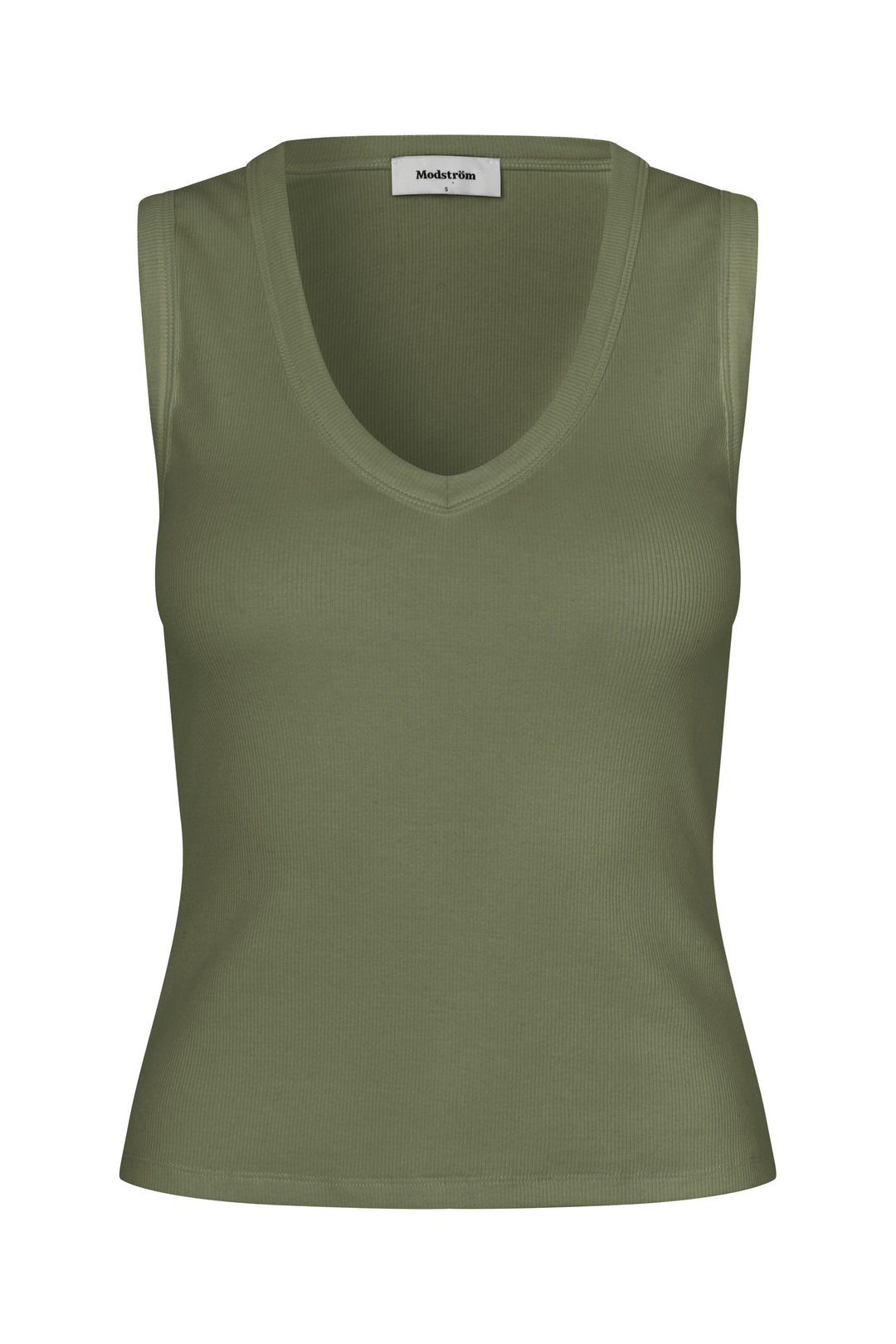 ModströM - Igormd V-Neck Top 59651 - 02201 - Army Dust Toppe 