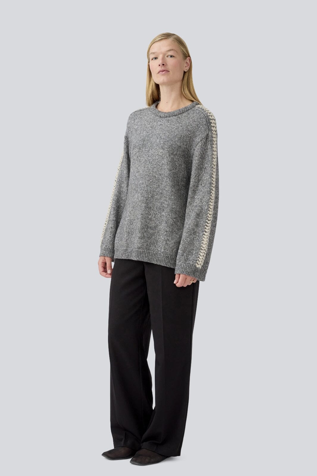 Modström - Linemd O-Neck 57989 - 7088 Dark Grey Melange