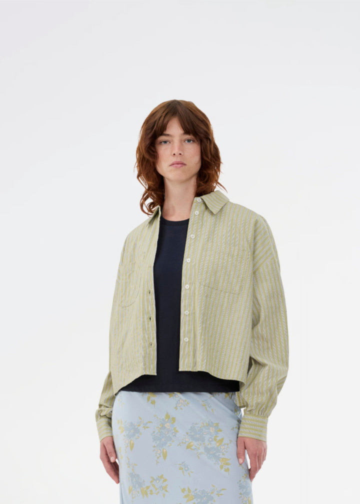 Modström - Umekomd Shirt 58972 - 11251 - Tarragon Stripe Skjorter 