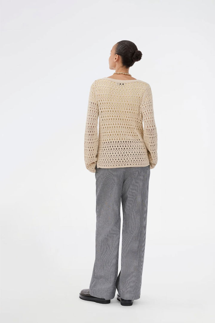 Modström - Valentinmd Stripe Pants 59000 - 11187 - Washed Black Stripe Bukser 