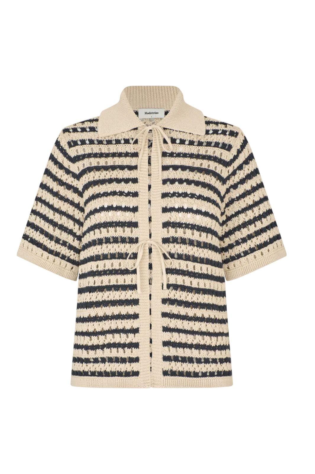 Modström - Vestermd Stripe Cardigan 59052 - 11516 - Navy Summer Sand Cardigans 