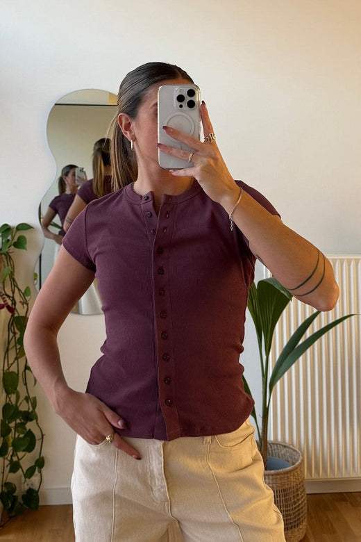 Modström - Vilsonmd T-Shirt 59005 - 8854 - Wineberry T-shirts 