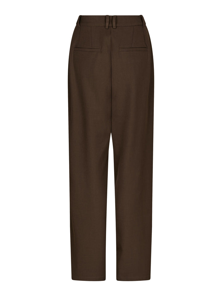 Molly&My x Julie Elgaard - Celina Structure Pants 167306 - 676 - Dark Brown Bukser 