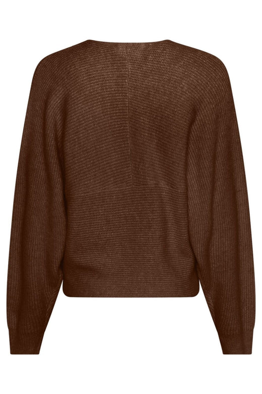 Moss Copenhagen - Mschzinelle Hope Wrap Pullover 18469 - Slate Black Mel