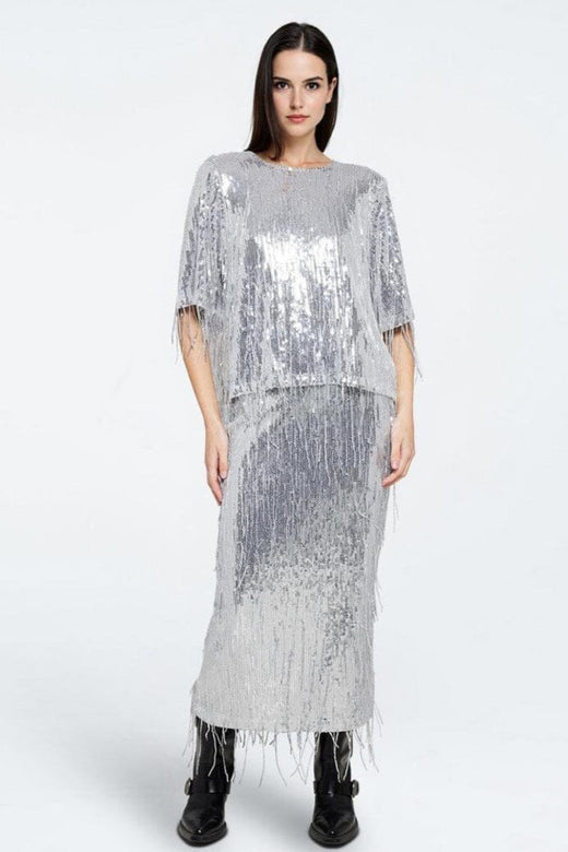 Moves by Minimum - Lubinu Skirt 4451 231444451 - 1020 - Silver