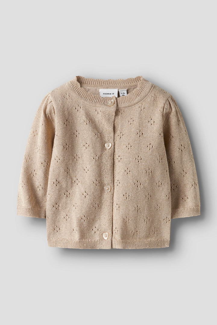 Name It - Nbfrolia Ls Knit Card - 4874515 Cement