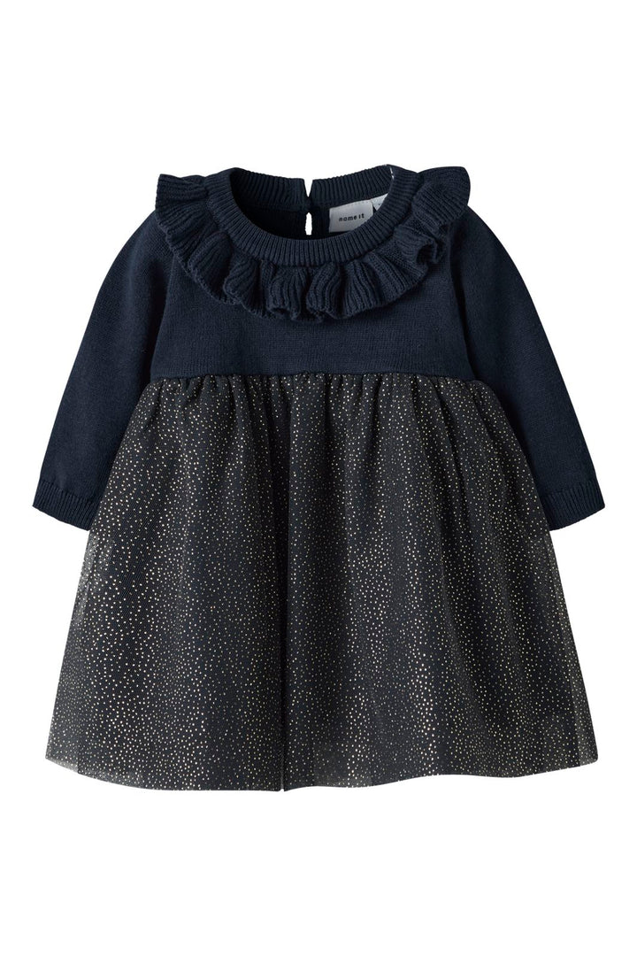 Name It - Nbfrolia Ls Knit Dress - 4874545 Navy Blazer