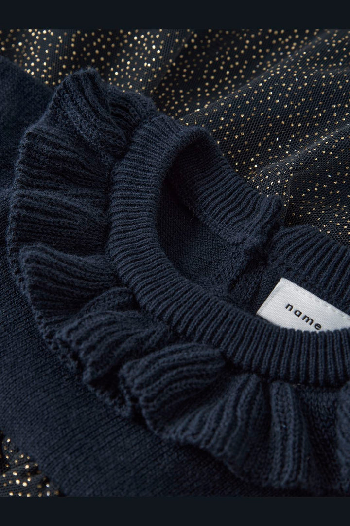 Name It - Nbfrolia Ls Knit Dress - 4874545 Navy Blazer